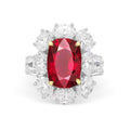 6.5 Carat Pigeon Blood Ruby Diamond Ring - Winfrey H.