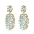 Aquamarine and Yellow Diamond Earrings - Winfrey H.