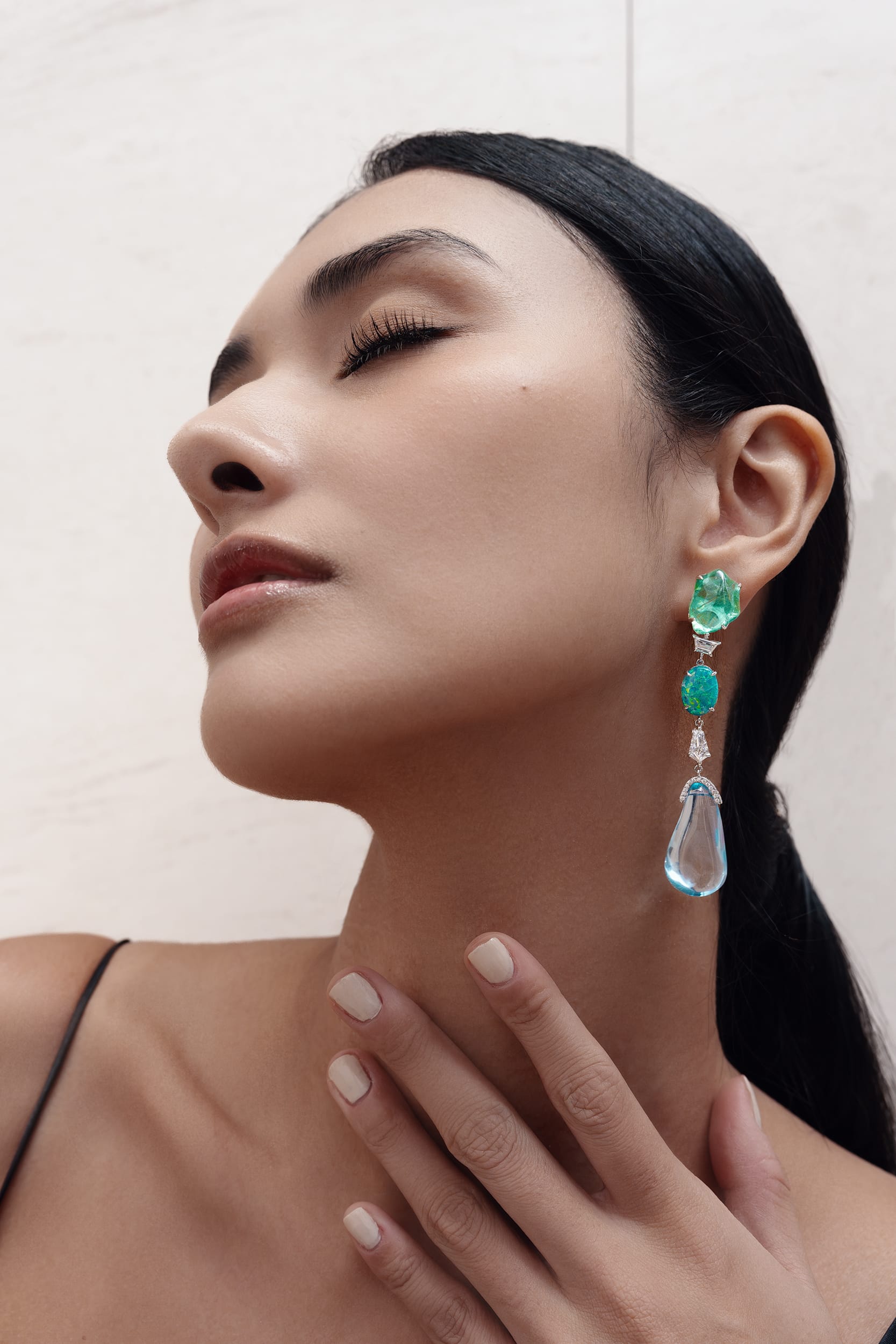Aquamarine Glow Earrings - Winfrey H.