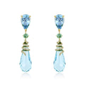 Aquamarine Radiant Flow Earrings - Winfrey H.