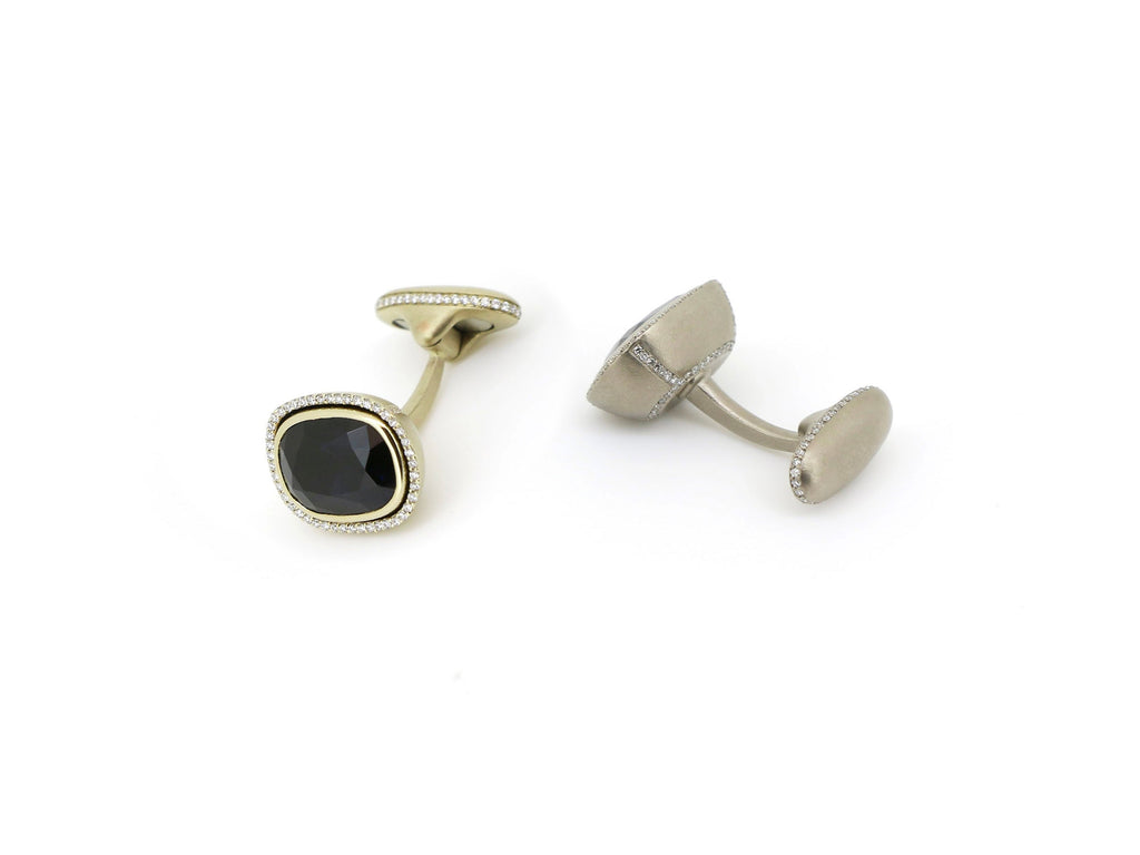 Black Spinel Cufflinks - Winfrey H.