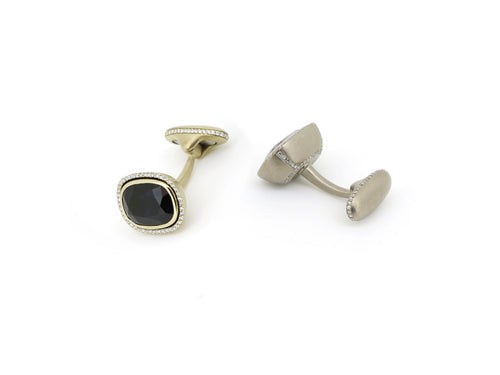 Black Spinel Cufflinks - Winfrey H.