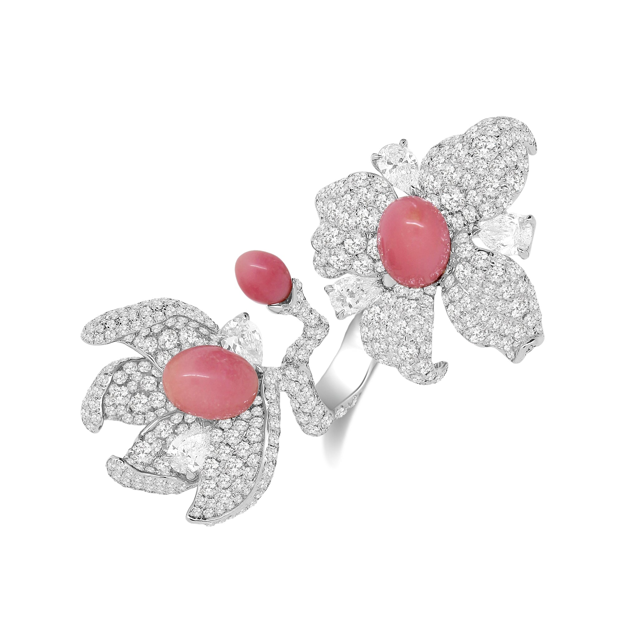 Blooming Flower Conch Pearl & Diamond Ring - Winfrey H.