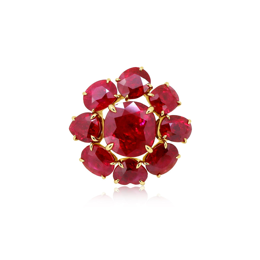 Crimson Bloom Ruby Ring - Winfrey H.