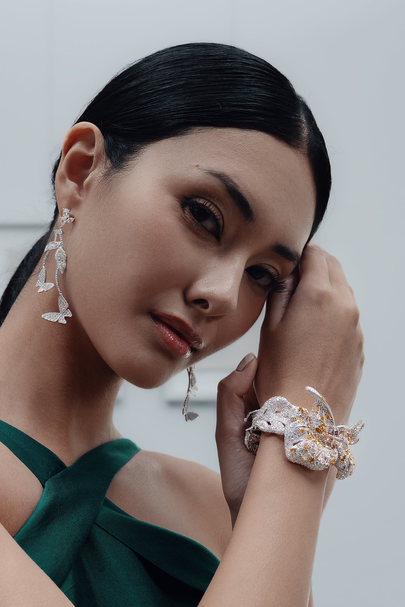 Diamond Flutter Butterfly Earrings - Winfrey H.