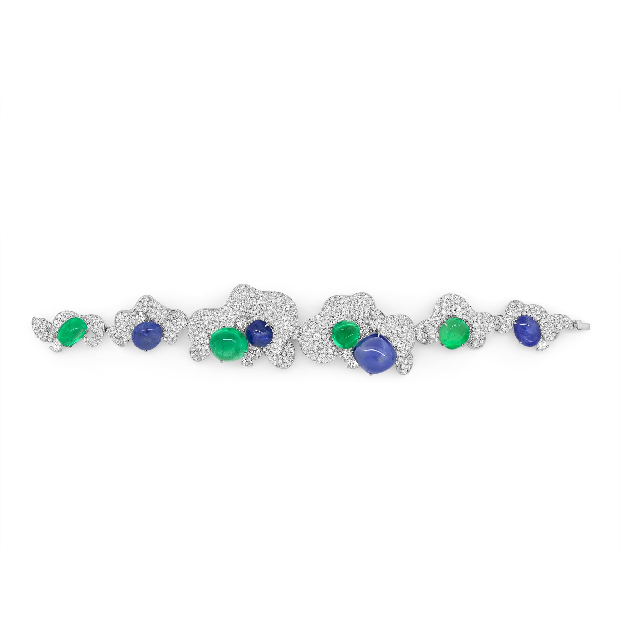 Emerald and Sapphire Earrings - Winfrey H.