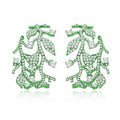 Emerald Leaf Diamond Earrings - Winfrey H.