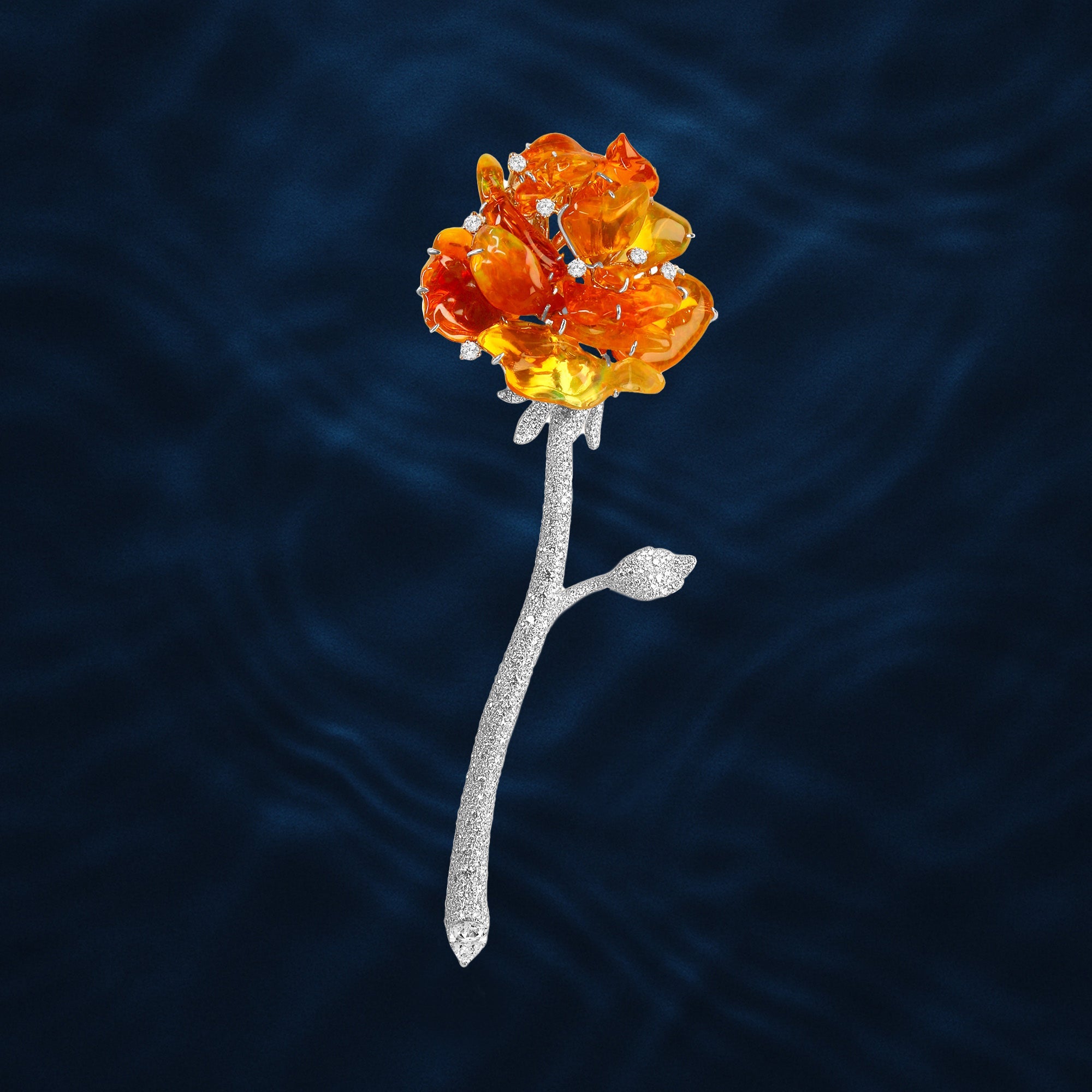 Fire Opal Brooch - Winfrey H.