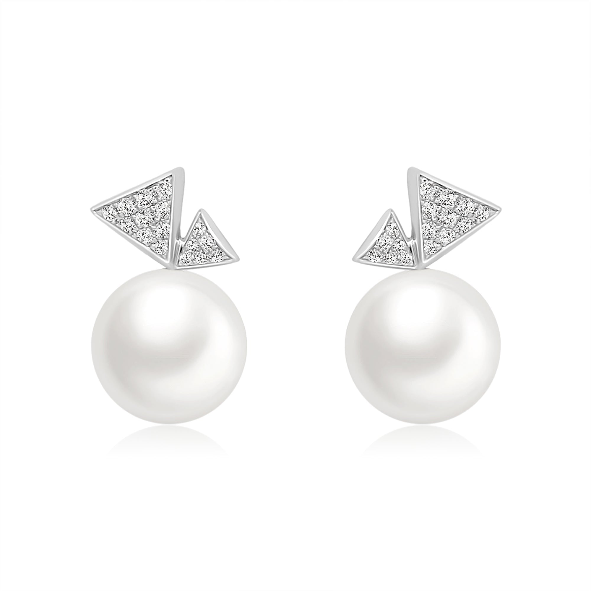Geometric Pearl Earrings - Winfrey H.