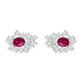 Geometric Star Ruby Earrings - Winfrey H.