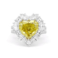 Heart - Shaped Yellow Diamond Ring - Winfrey H.