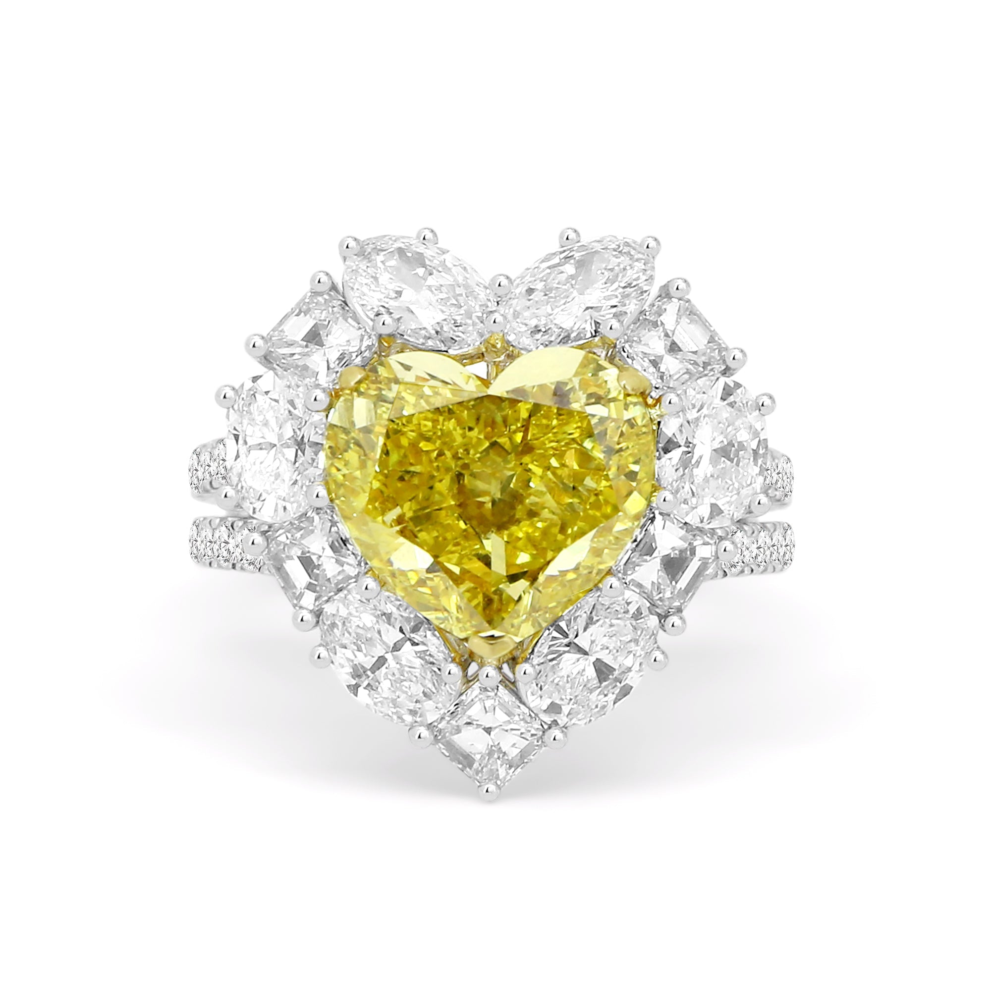 Heart - Shaped Yellow Diamond Ring - Winfrey H.