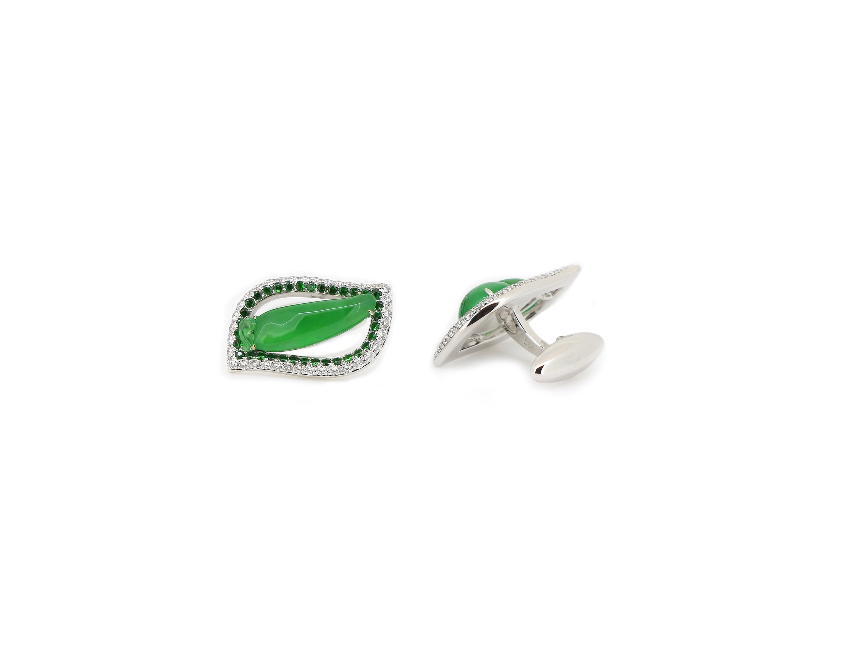 Jade Cufflinks - Winfrey H.