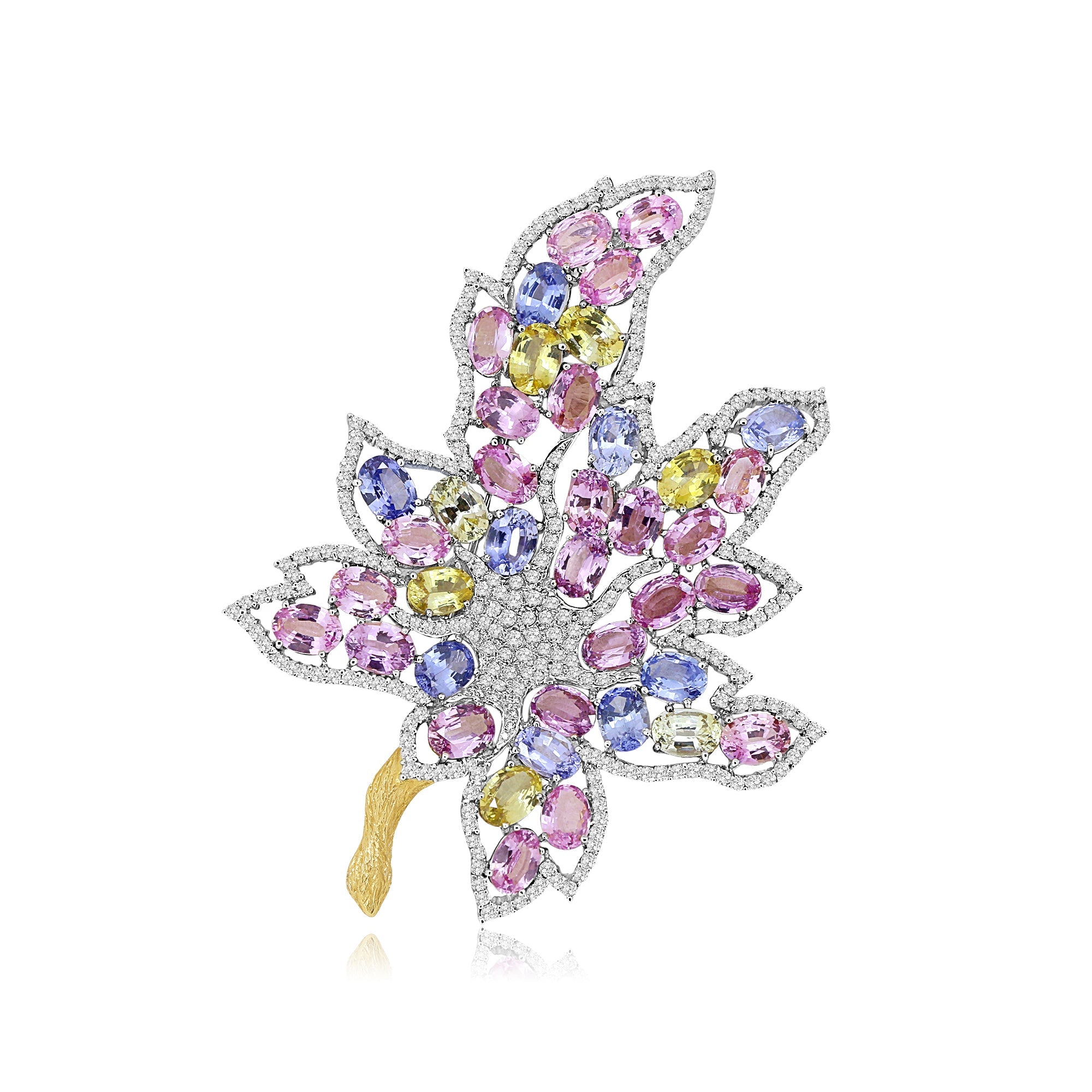 Multicolored Gemstone Brooch - Winfrey H.