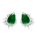 Pear - Shaped Emerald Earrings - Winfrey H.