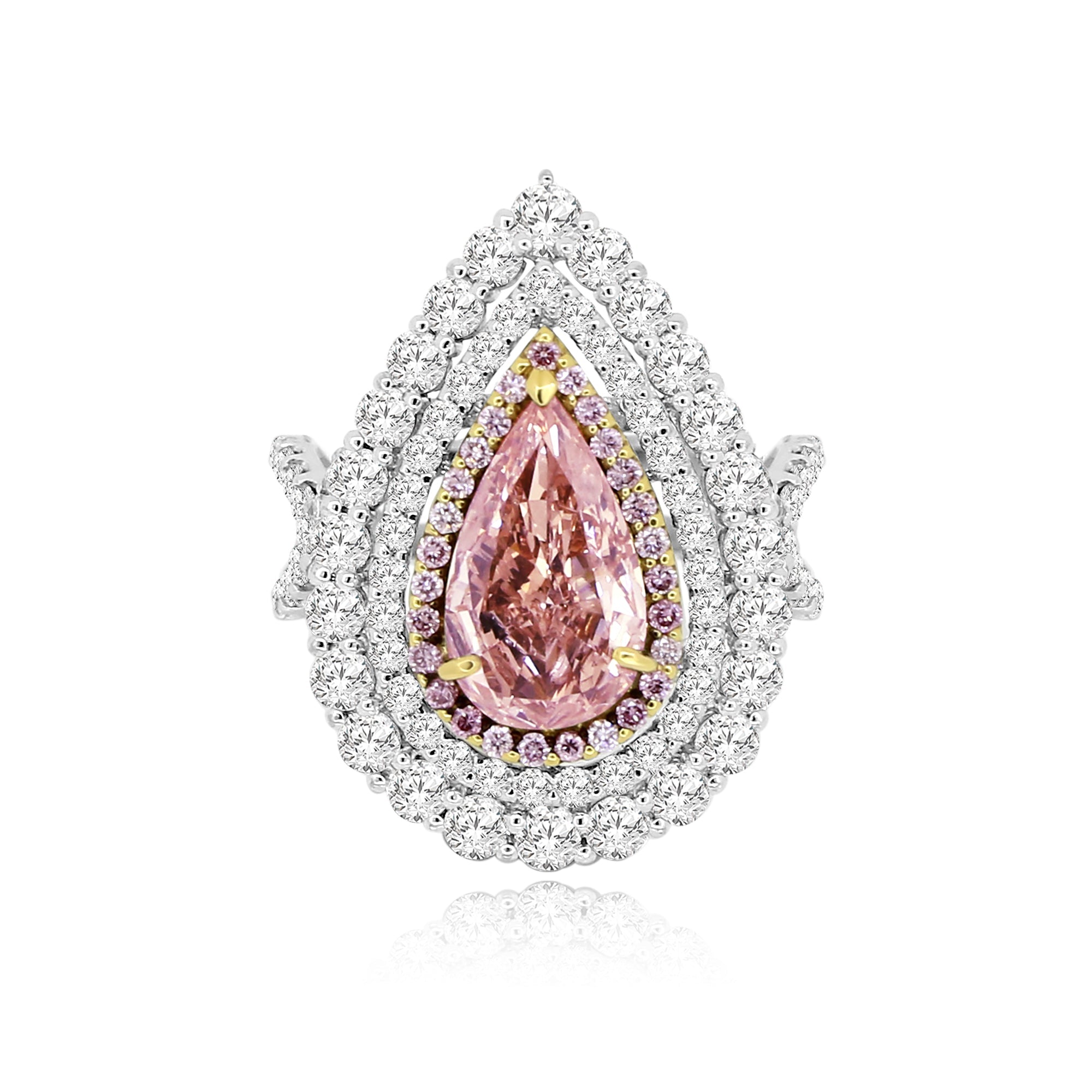 Pink Pear Diamond Ring - Winfrey H.