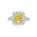 Square Gold Diamond Ring - Winfrey H.