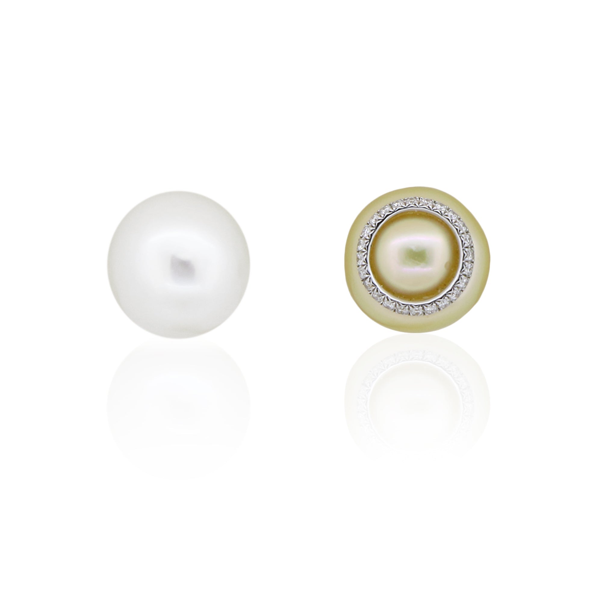 Two - Tone Pearl Earrings - Winfrey H.